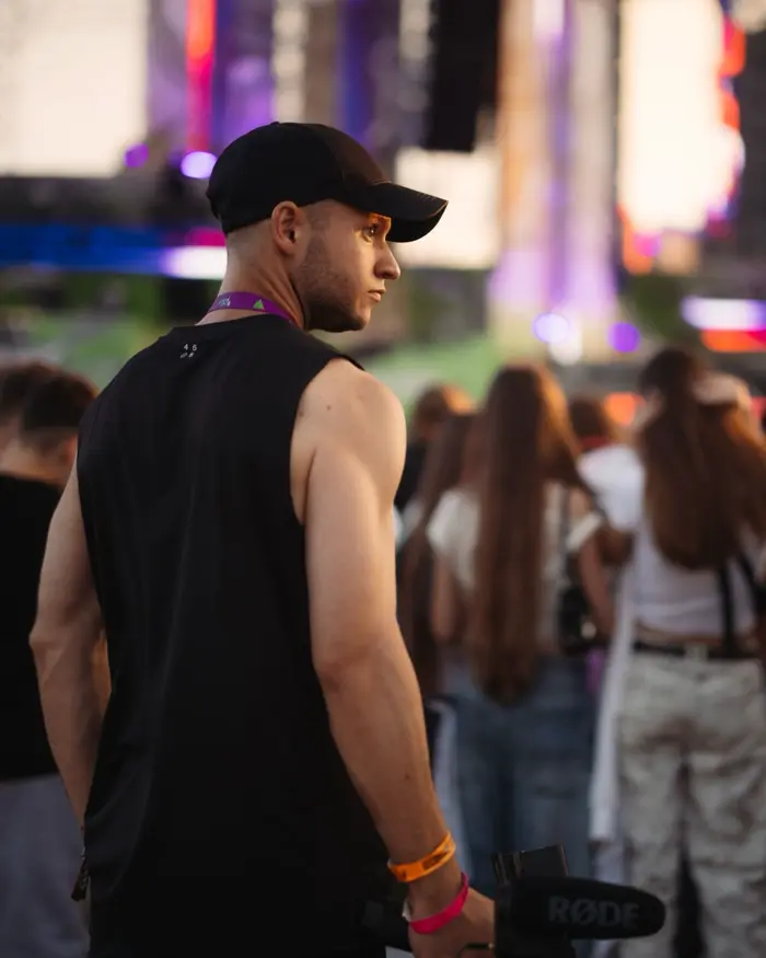 Raul Ilie on site at a festival